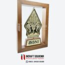 PLAKAT KAYU FRAME COKLAT GUNUNGAN KARAWANG CUSTOM K69