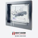PLAKAT KAYU FRAME CUSTOM PLAT STAINLESS K70